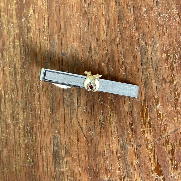 Vintage MCM Swank Shriners International enamel‎ silver tone tie clip - Picture 1 of 6